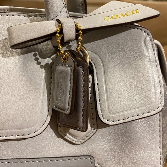 Coach Poppy colour block Grey Leather Satchel - Picture 6 of 12